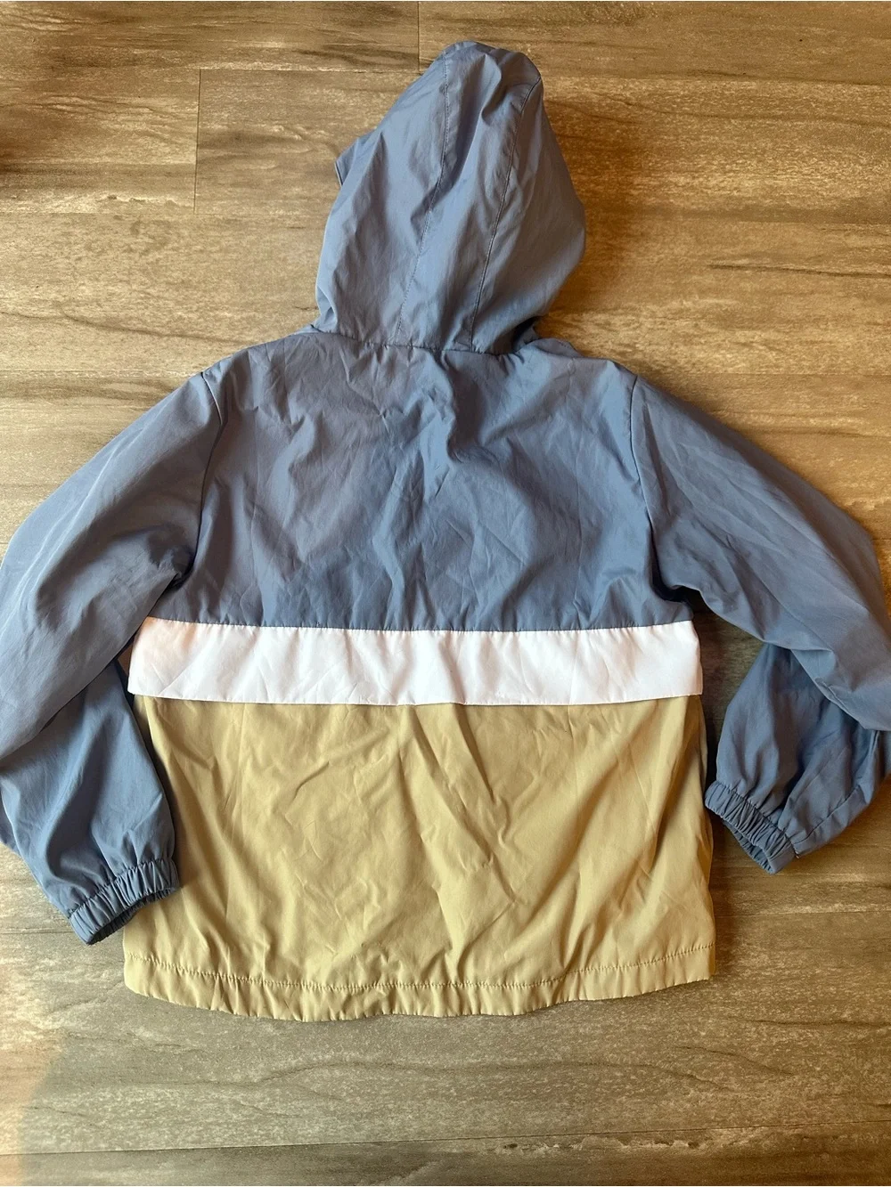 Little Bipsy Blue and Khaki Hooded Windbreaker